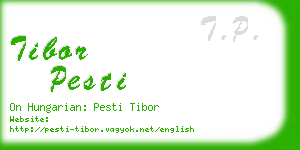 tibor pesti business card